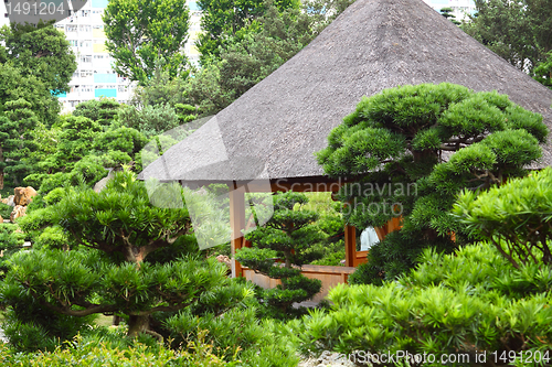 Image of Pavilion and green trees