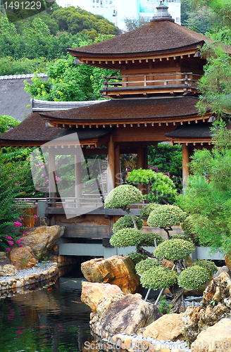 Image of Pavilion and green trees