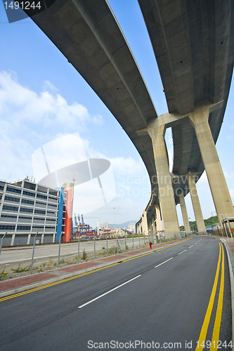 Image of Under the bridge. Urban scene