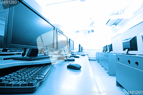 Image of workplace room with computers