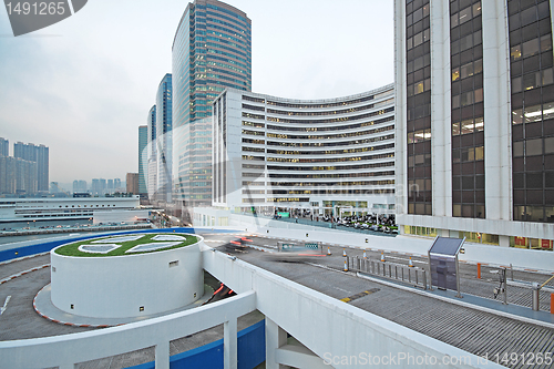 Image of curve slip road into the car park 