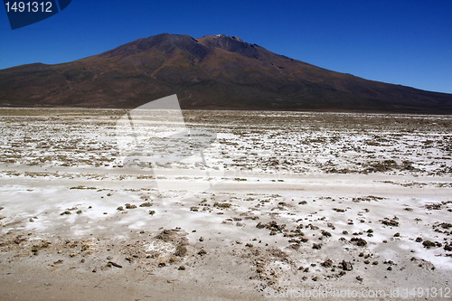 Image of Mountain and salt desert