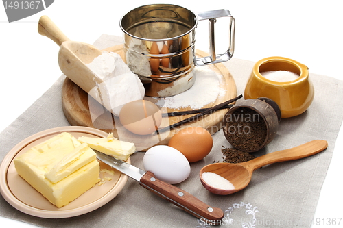 Image of Products for cooking cakes with caraway seeds.