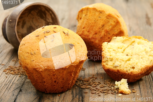 Image of Cupcakes with caraway seeds.