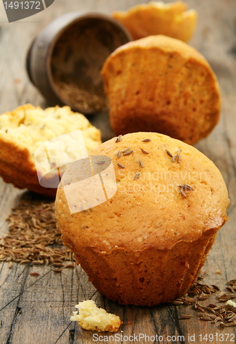 Image of Cupcakes with caraway seeds.