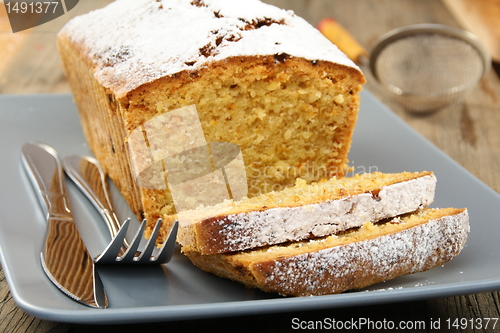 Image of Almond cupcake on a platter.