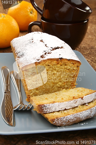 Image of Almond cupcake on a platter.