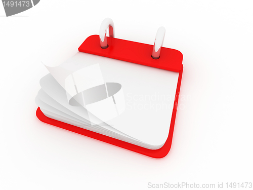 Image of illustration of a desk calendar showing a blank page