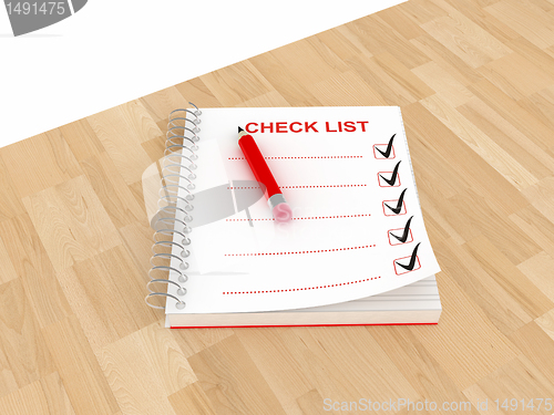Image of Check list note paper 