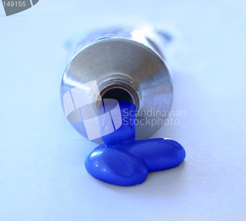 Image of blue acryl paint