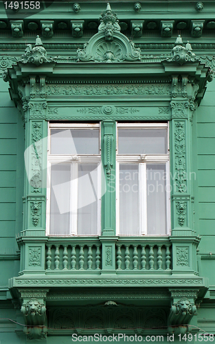 Image of Green old window