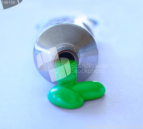 Image of green acryl paint