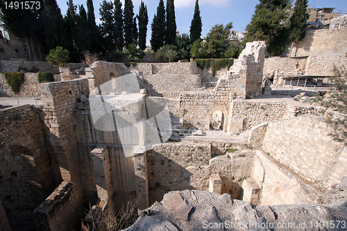 Image of Ancient ruins of pools in the Muslim Quarter of Jerusalem