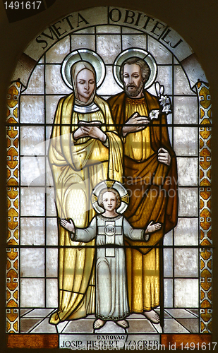 Image of Holy Family, Stained glass