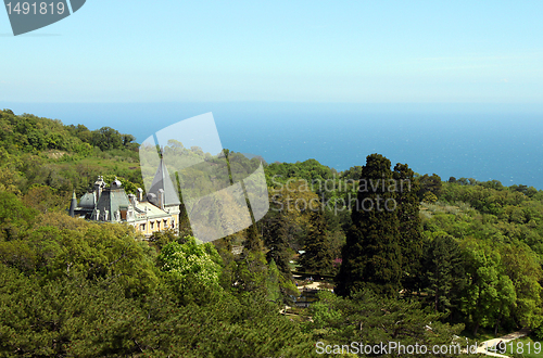 Image of landscape with palace