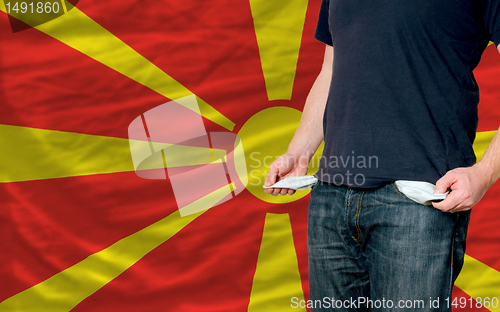 Image of recession impact on young man and society in macedonia