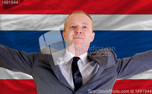 Image of happy businessman because of profitable investment in thailand s