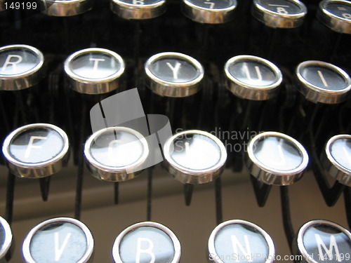 Image of Old fashion typewriter keyboard