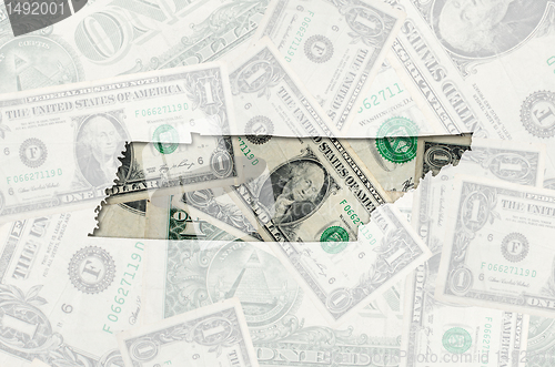 Image of Outline map of tennessee with transparent american dollar bankno