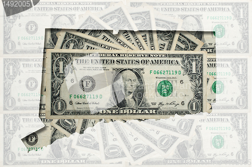 Image of Outline map of Connecticut with transparent american dollar bank