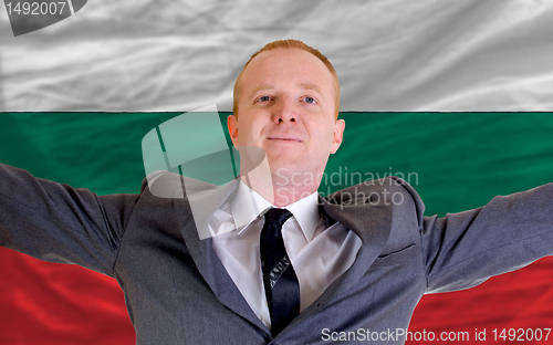 Image of happy businessman because of profitable investment in bulgaria s