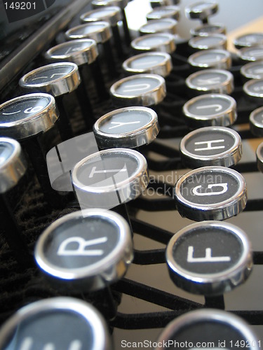 Image of Old fashion typewriter keyboard