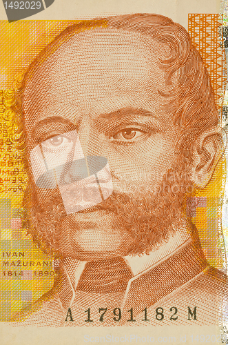 Image of portrait of 100 kuna croatian banknote