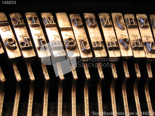 Image of Old fashion typewriter letters