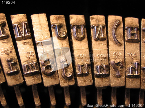 Image of Old fashion typewriter letters