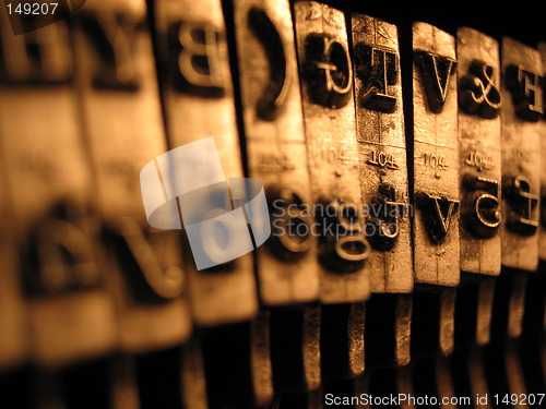 Image of Old fashion typewriter letters