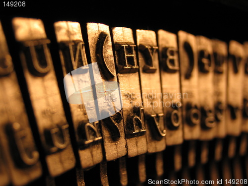 Image of Old fashion typewriter letters