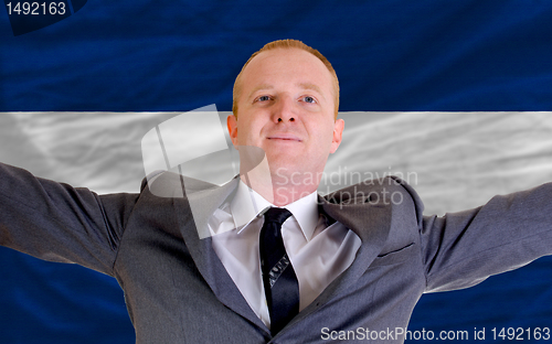 Image of happy businessman because of profitable investment in nicaragua 