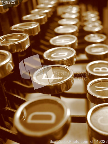 Image of Old fashion typewriter keyboard