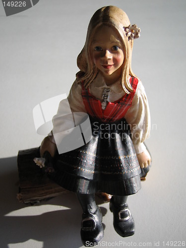 Image of Girl in norwegian folk costume