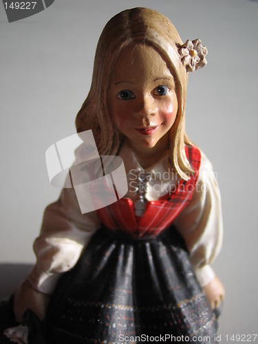 Image of Girl in norwegian folk costume