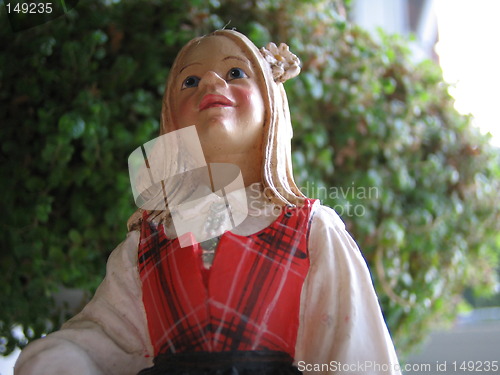 Image of Girl in norwegian folk costume