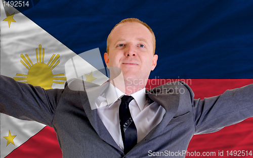 Image of happy businessman because of profitable investment in phillipine