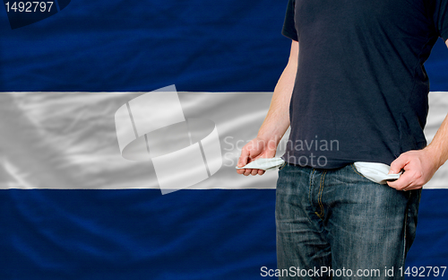 Image of recession impact on young man and society in nicaragua