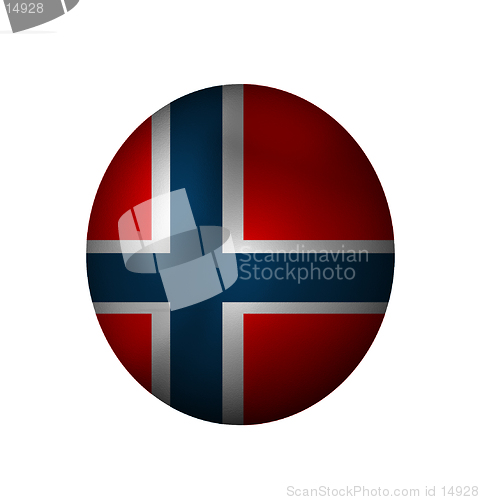 Image of Norway flag button