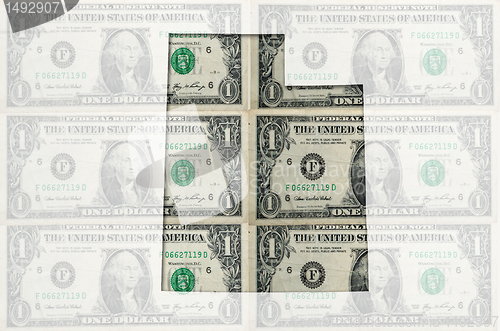 Image of Outline map of utah with transparent american dollar banknotes i