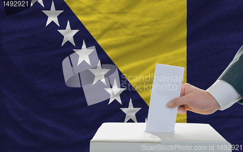 Image of man voting on elections in bosnia herzegovina