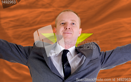 Image of happy businessman because of profitable investment in vietnam st