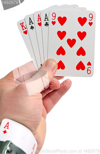 Image of cheating in poker with ace in sleeve