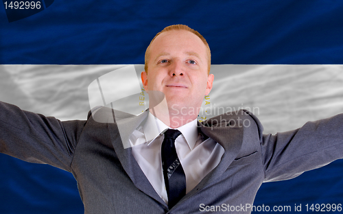 Image of happy businessman because of profitable investment in nicaragua 