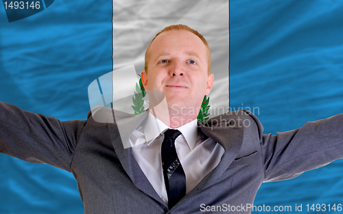 Image of happy businessman because of profitable investment in guatemala 