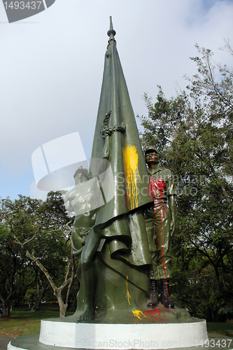 Image of green monument