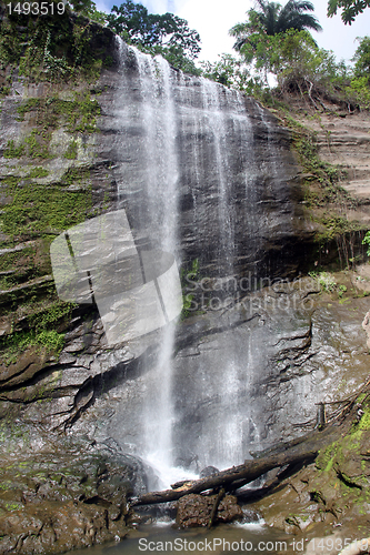 Image of Rock and waterfall