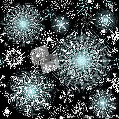 Image of Christmas dark repeating pattern