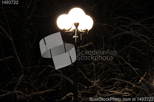 Image of lantern with icicles