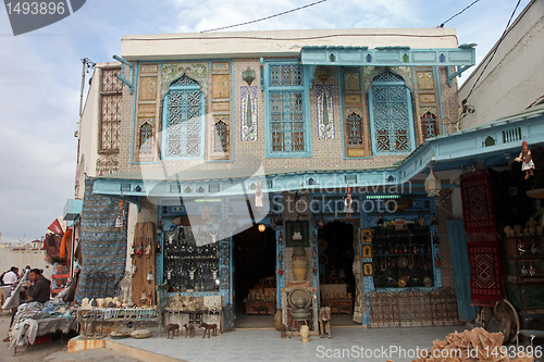 Image of Old Tunisian window with classical Arab ornaments